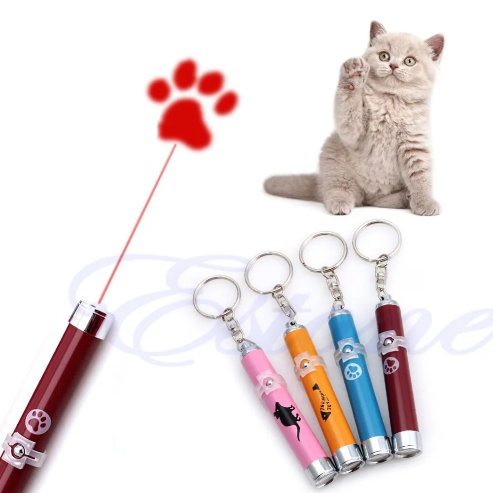 Забавные игрушки для животных кошка собака форма светодиодный лазерный проектор ручка с яркой мышкой анимация