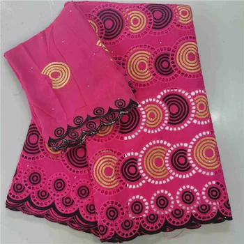 

Swiss voile lace in Switzerland high quality 5+2 Swiss lace fabric newest Dubai beads lace African 100% cotton fabric 2020 HL873