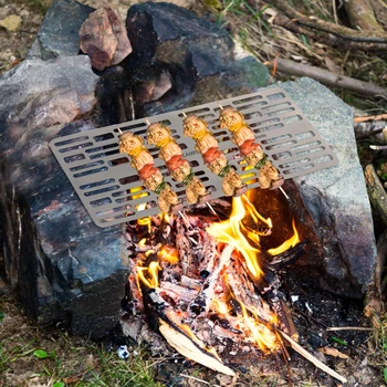 

Titanium Barbecue Grill Ultralight Outdoor Camping BBQ Grill Plate