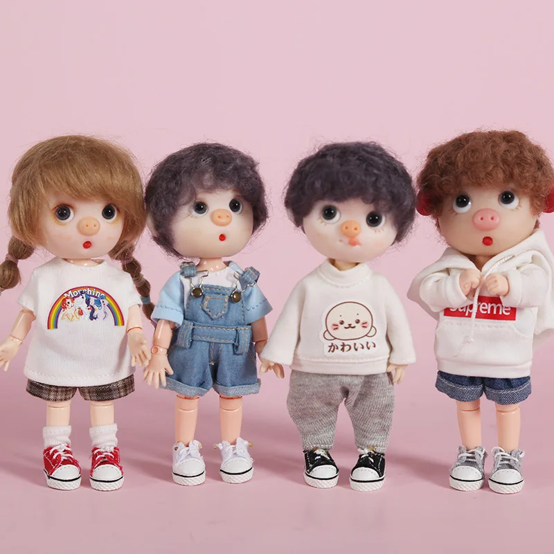 M0037 детская игрушка ручной работы 1/12 ob11 кукла blyth BJD/SD кукла аксессуары GSC черный красный цвет спортивная обувь 1 пара