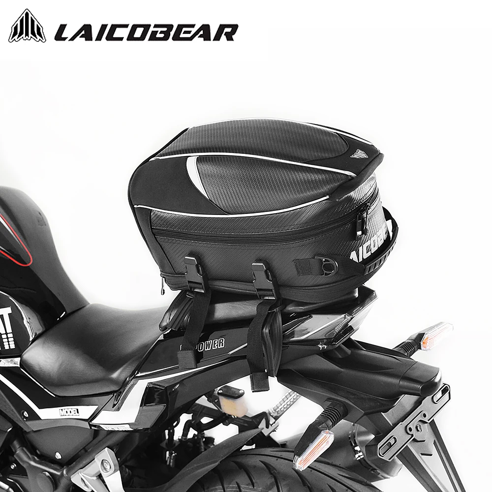 MotorcycleTailBagBlackMotorbikeWaterproofTailTravelRider