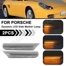 2X LED Dynamische Seite Marker Blinker Licht Lampe anzeige Sequentielle Für Porsche Boxster 986 911 Coupe Cabrio Targa (996)
