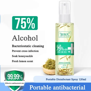 

120ml Disinfection Rine-free Hand Sanitizer 75% Alcohol Spray Portable Disposable Epidemic Prevention Hand Sanitizer*