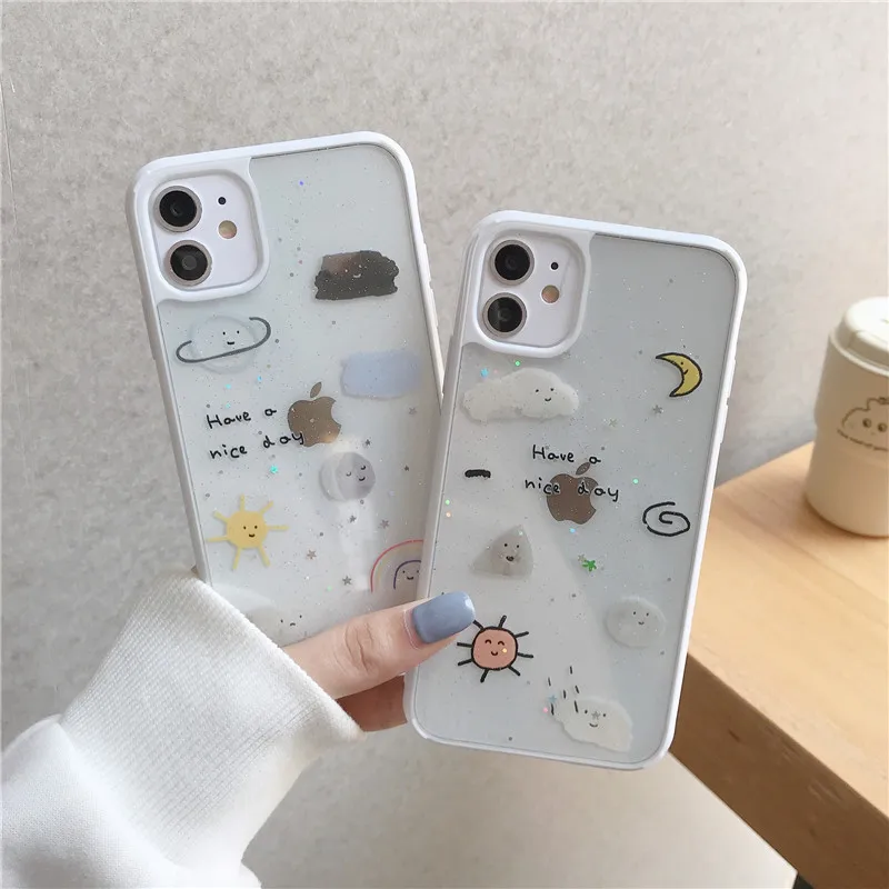 Милый блестящий чехол для iPhone 11 Pro Max 7 8 Plus SE 2020 X XR XS мягкий силиконовый телефона |