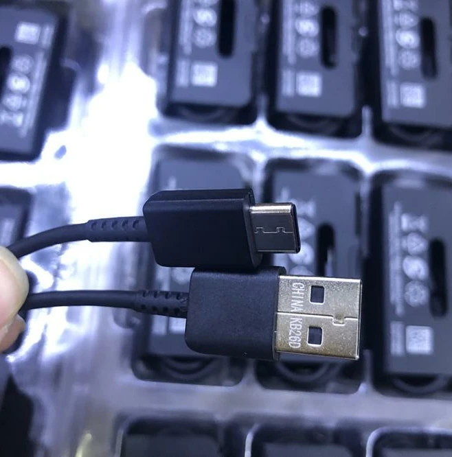 Подлинный S10 USB Черный тип-c 1 м Быстрый кабель синхронизации данных для samsung S10 S8 9 Note 7 8 S10+ с посылка