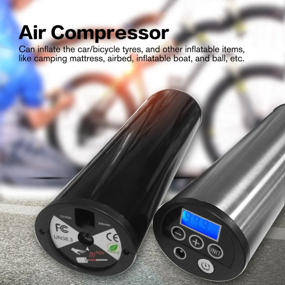 Умный USB беспроводной цифровой светодиодный автомобильный воздушный компрессор насос ручной автоматический насос для велосипедных шин Электрический воздушный насос