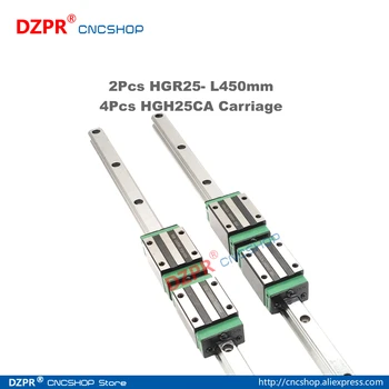 

Precision Linear Guide HGR25 450mm 17.72in Rail HGH25CA Carriage Slide for CNC engraving robot Woodwork laser textile machine