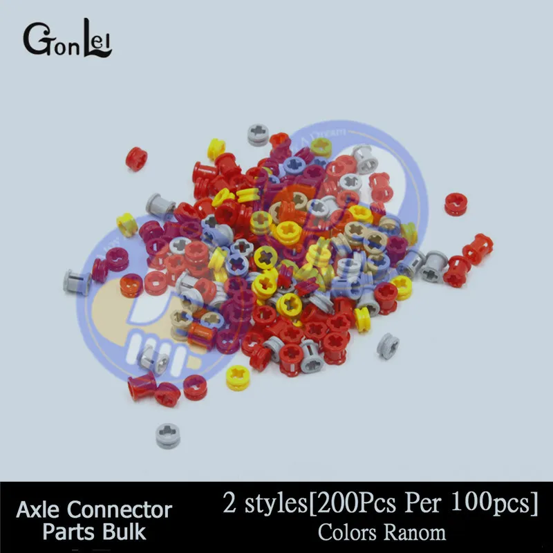 Technic gear рулевые колеса бесщётные лучевые ручки штырь Connctor ось цепь панель звено цепи Запчасти подходят для MOC Bricklink DIY игрушки - Цвет: 200Pcs Axle Connect