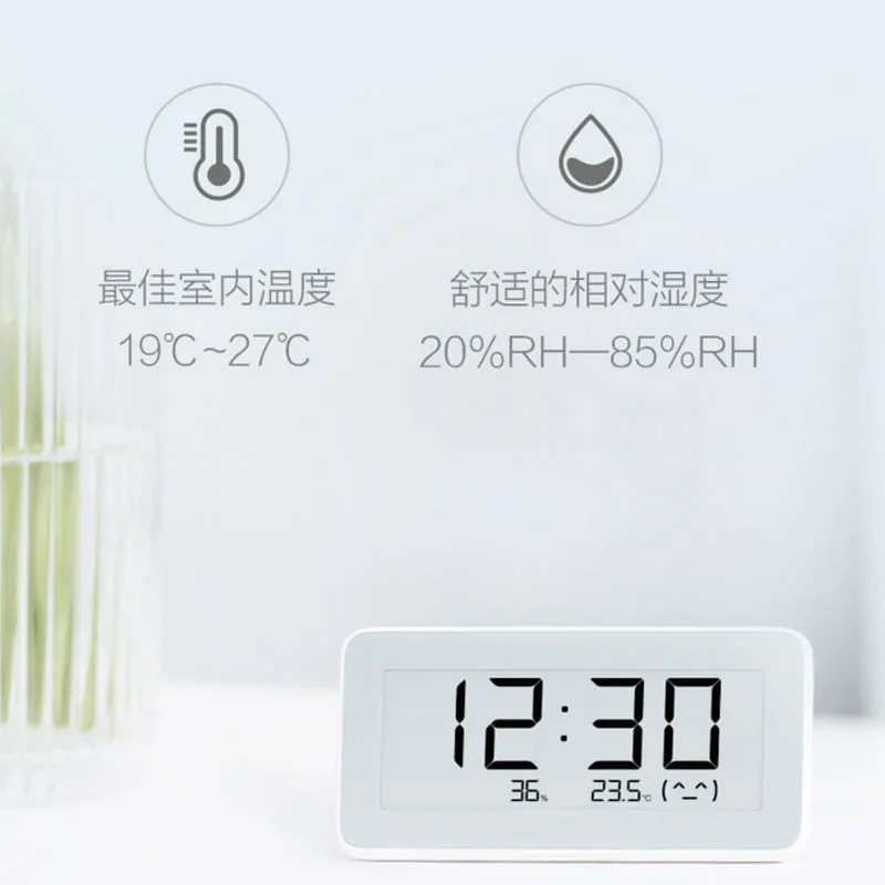 Xiaomi BT4.0 беспроводные умные электрические цифровые часы с ЖК-дисплеем, измерение температуры, инструменты и наружный гигрометр, термометр