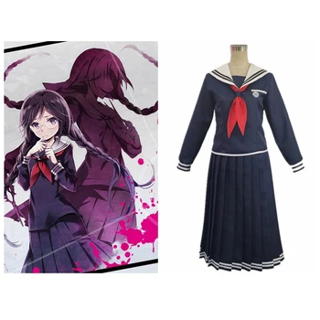 

Anime Dangan Ronpa Cosplay Touko fukawa costume school uniform Another Episode JK Pleated skirt costume for women Halloween