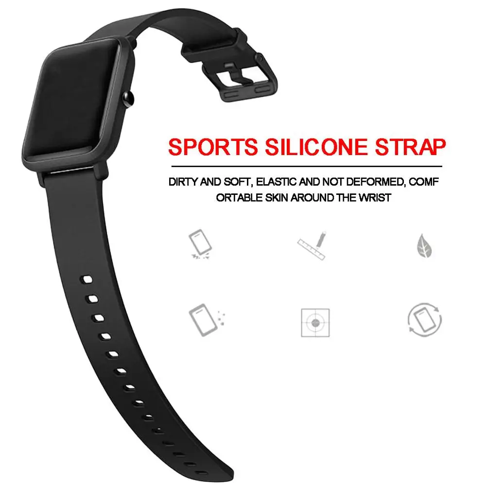 Ремешок силиконовый для наручных часов браслет Xiaomi Huami Amazfit Bip Samsung galaxy Watch 42 мм active
