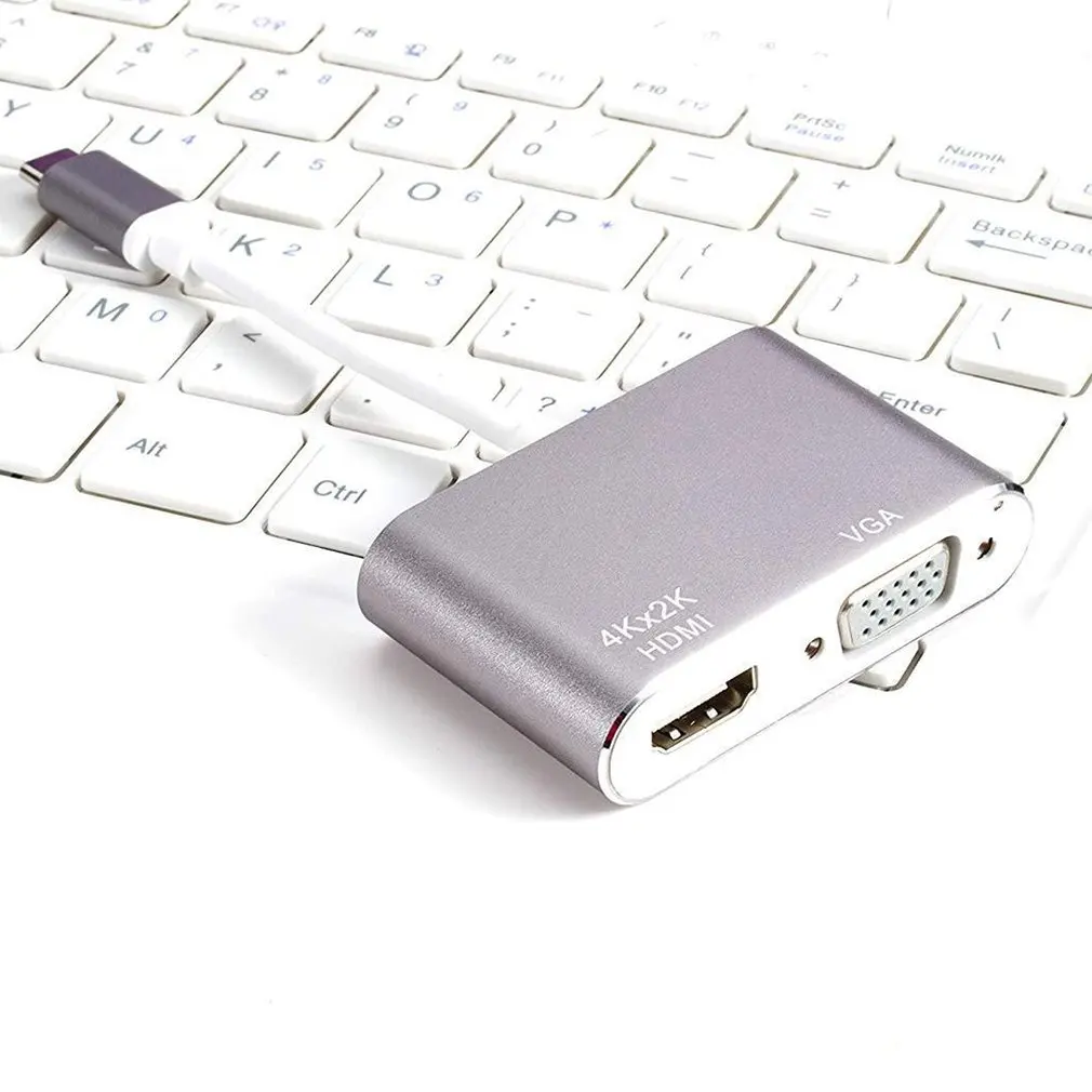 Адаптер USB C к VGA | USB C к HDMI 4K | Thunderbolt 3(USB C type) к VGA HDMI
