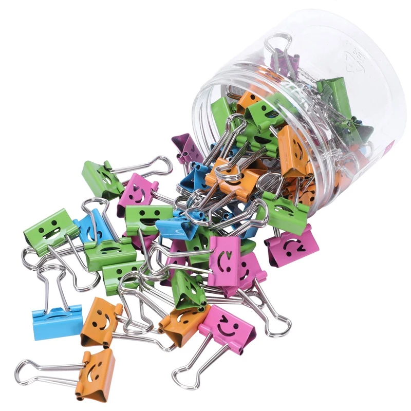 

50 x Paper Clips Revolving clips 19mm folder clips in the expression sent by chance