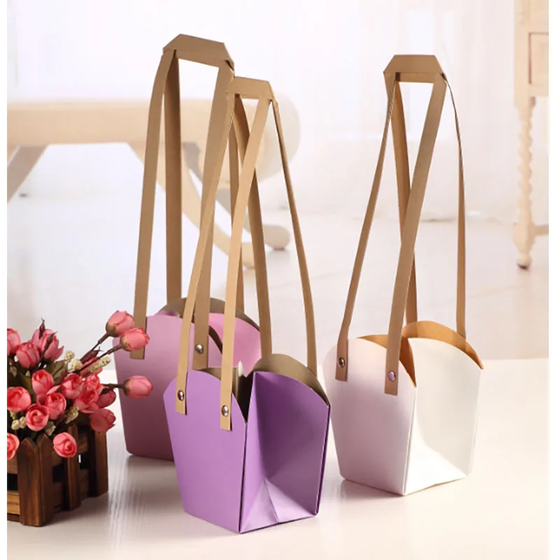 Sacchetto di carta Kraft per imballaggio di fiori, impermeabile