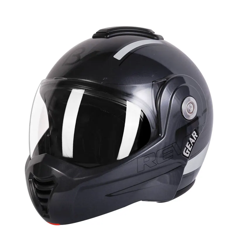 BEON T702 Полнолицевой мотоциклетный скутер мотоциклетный флип-шлем Capacete Casco ECE - Цвет: Gray