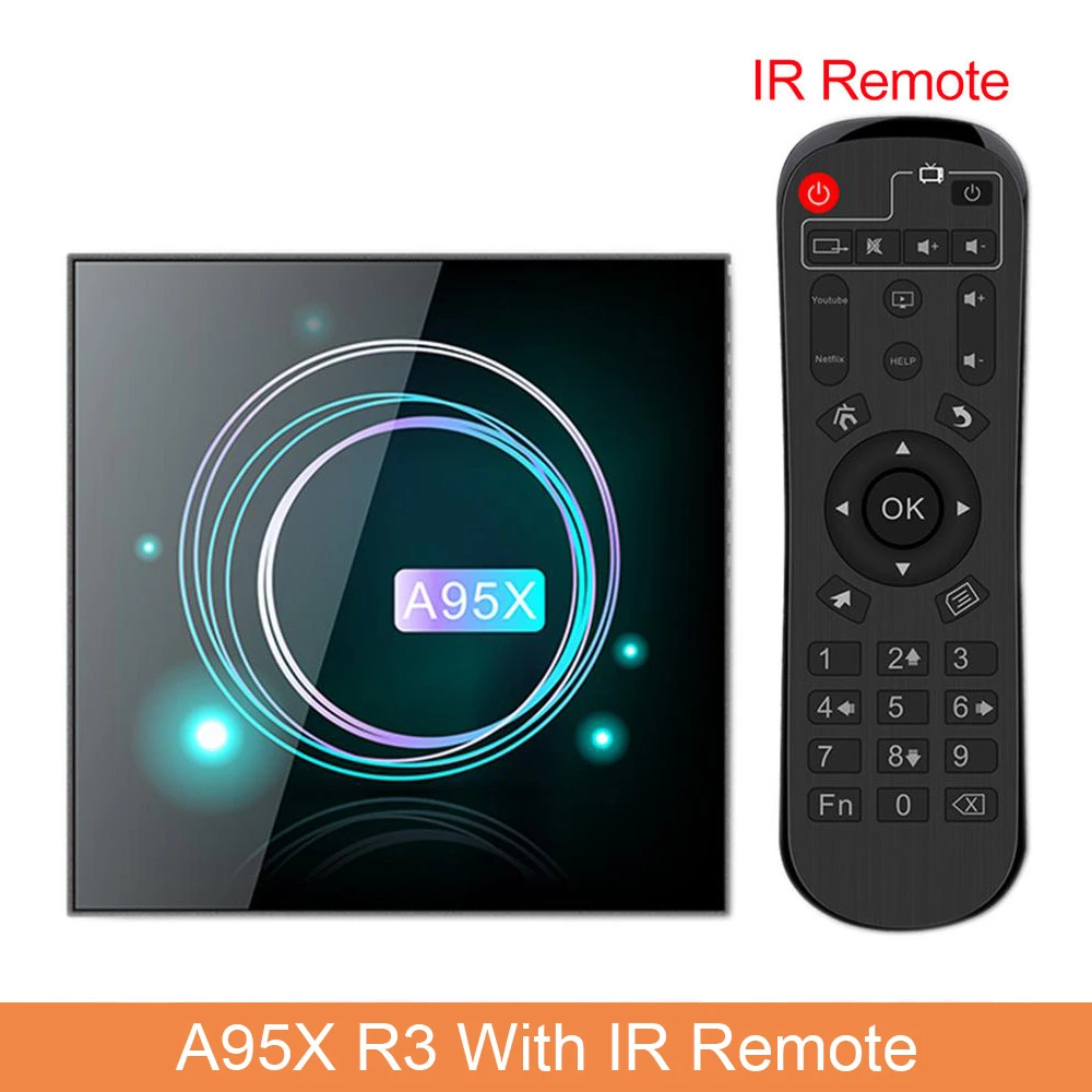 YITESIKAI A95X F3 Slim Smart TV Box Android 9.0 Amlogic S905X3 4GB 64GB Plex 8k Media player 2.4G/5G Wifi 100M BT Set Top Box