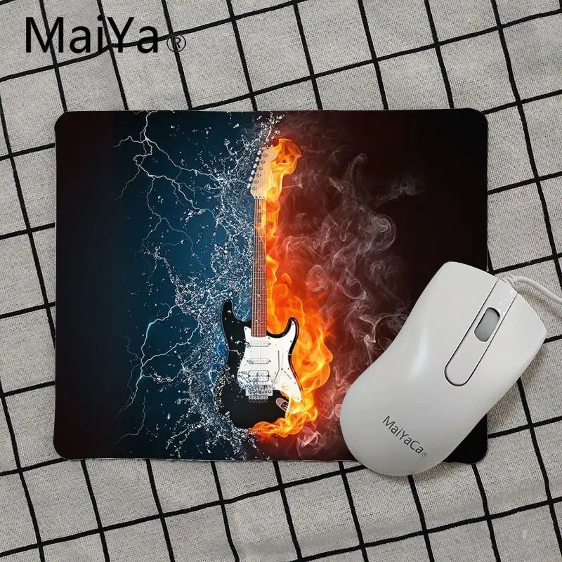 No Lock Edge18x22cm Maiya высокое качество гитара Музыка ноутбук игровой мыши коврик для мыши Лидер продаж подставка под руку мышь - Цвет: No Lock Edge18x22cm