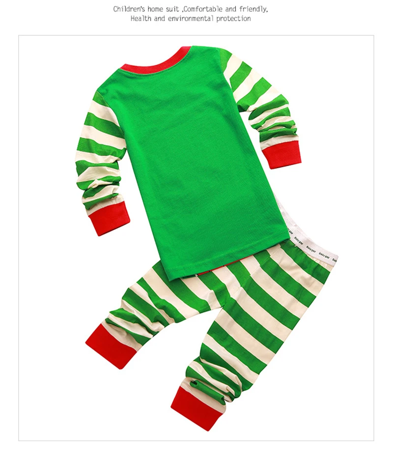 Рождественские рубашки с изображением Микки-Мауса пижама одежда для маленьких мальчиков и девочек, одежда для сна детская Санта Клаус комплекты на Рождество для малышей; одежда с героями мультфильмов
