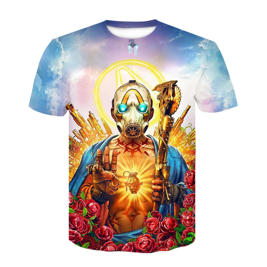 

Borderlands 3 Tshirt Men/Women 3D Print 2019 Game Cosplay Streetwear Harajuku Short Sleeves Tops Tees Mens T-shirt US Plus Size