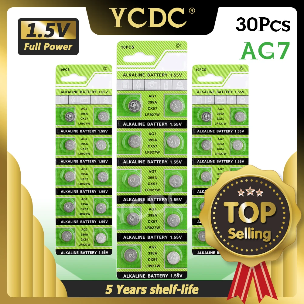 30x1 55 вольт LR927 LR927W S28 SP395 SR57 SR57L SR927 SR927SW SR927W TR927W V395 кнопка для монет AG7 щелочные