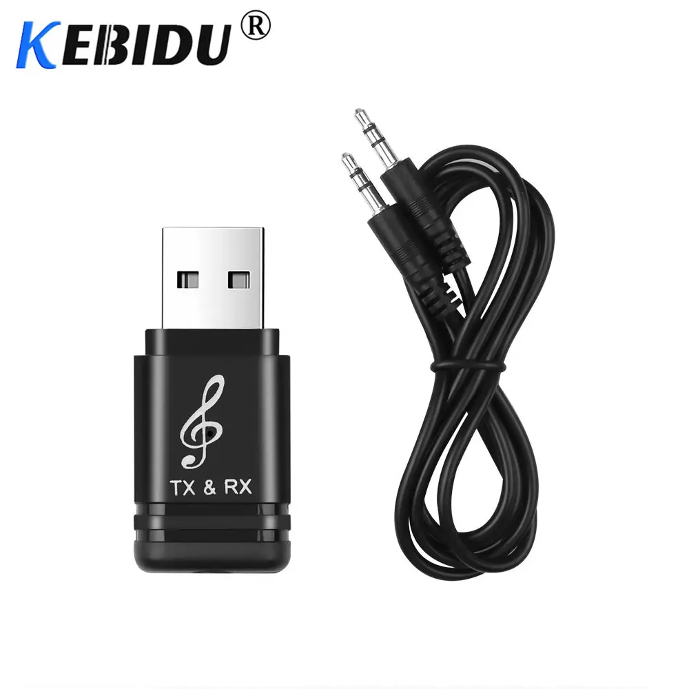 Kebidu Bluetooth 5,0 передатчик приемник 3,5 мм HIFI стерео AUX Bluetooth приемник адаптер для автомобиля Динамик передатчик для телевизора
