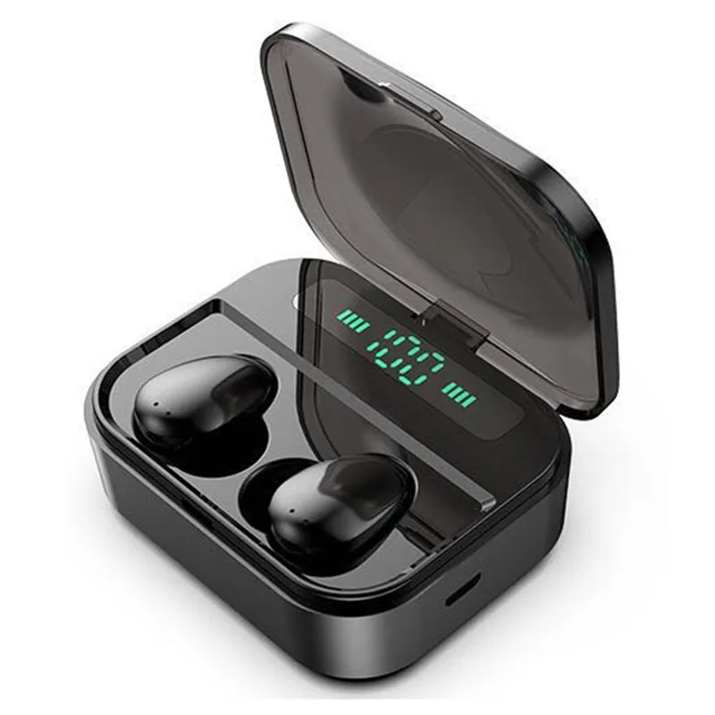 TWS X7 Bluetooth наушники с Qi Беспроводные HD стерео спортивные наушники с шумоподавлением игровая гарнитура громкой связи - Цвет: Черный