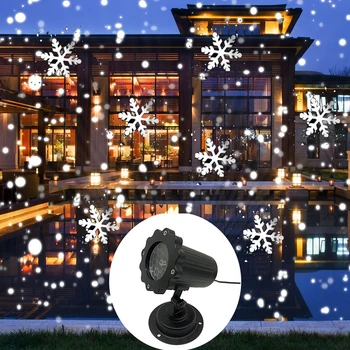 

IP65 Moving Snow Outdoor Snowflake Laser Light Snowfall Projector Garden Laser Projector Lamp For Party decor