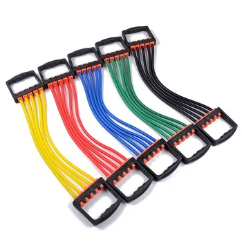 

TPE Five Multi-Function Rally Removable Male Pull Rope Fitness Equipment Wholesale Stretching Elastic Bands Exercise Bands