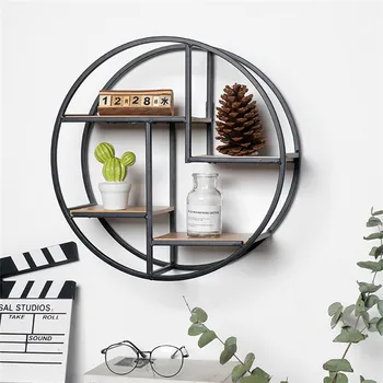 

Nordic Style Wrought Iron Storage Rack Ornaments Creative Wall Hanging Storage racks organizer home decoration accessories #4o22