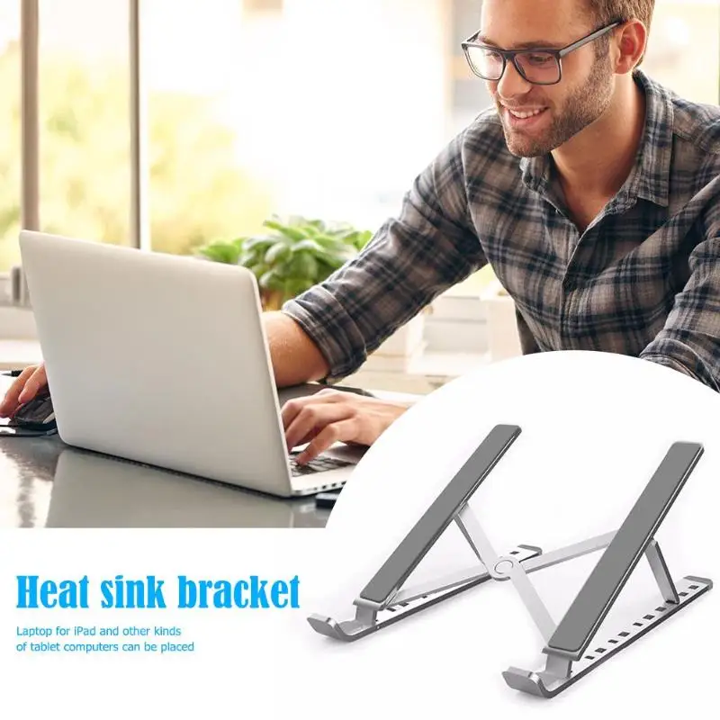  Universal Excellent Aluminum Alloy Bracket Adjustable Lifting Foldable Holder for Notebook Height A