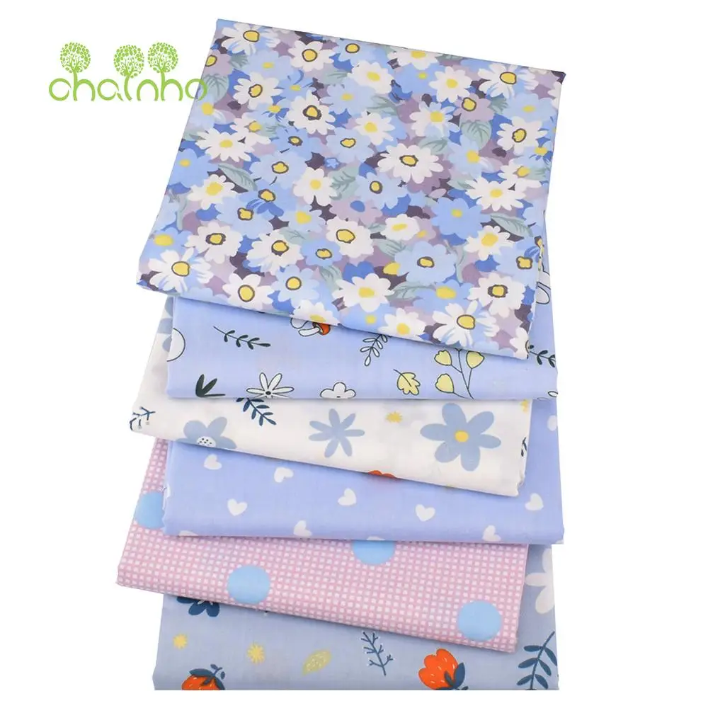 Printed Twill Cotton Fabric,Cartoon Wildflowers,Patchwork Clothes For DIY Sewing Quilting Baby&Child's Bedclothes Material afbeelding