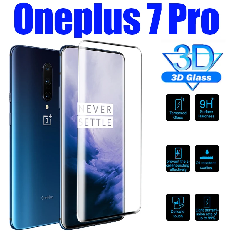 

9h Hd Protective Glass for Oneplus 7 Pro One Plus 7pro Tempered Glass Full Cover Onplus Screen Protector on OnePlus 7 Film