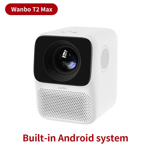 Global Version Wanbo T2 MAX Projector 1080P Mini LED Portable Projector 1920*1080P Vertical Keystone Correction For Home Office digital projector Projectors