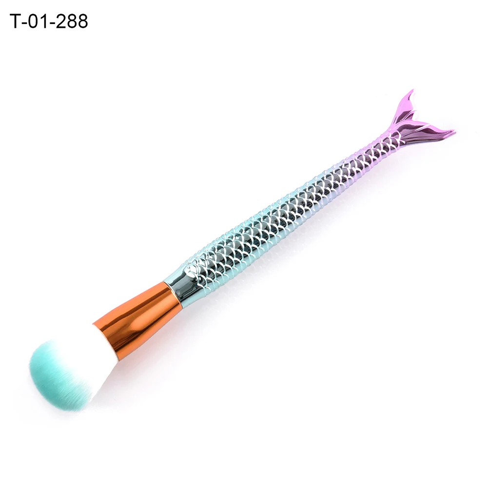 Unique Mermaid Makeup Brush Set EyeShadow Foundation Powder Eyeliner Eyelash Lip Blush Brush Eyeshadow Cosmetic Beauty Tool Kit