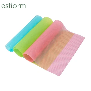 

4pcs/set Fridge Mats Liners EVA Shelf Liners Washable Refrigerator Pads Mat Cabinet Drawer Liners Table Placemats