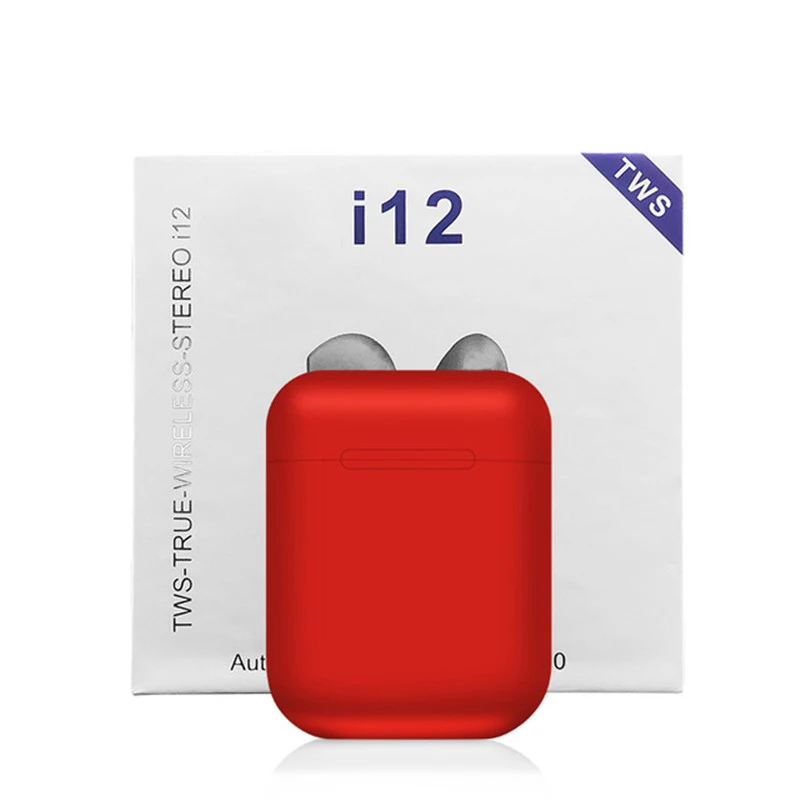 

i12 TWS Pop Up Portable Wireless Bluetooth Earphones Touch Control Headsets Stereo Earbuds Pk I60 I30 for Smartphones