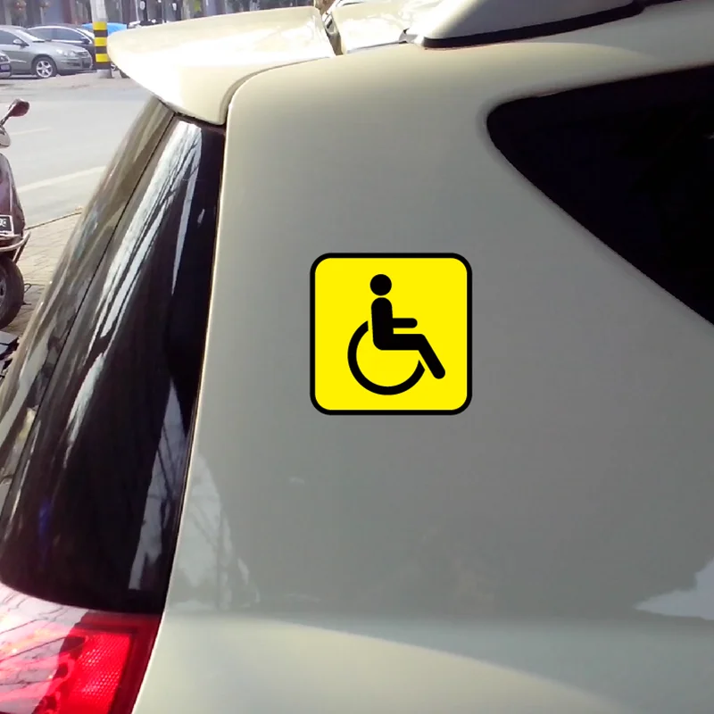 2pcs 10cmx10cm Car Side Window Stickers Reflective Decals Decorate Accessories Warning Signs for the Disabled Cover Scratches car reflective stickers,car door stickers,car sticker film,car sticker,car stickers,car body stickers,car key sticker