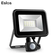 Eslas Светодиодный прожектор 10 Вт 20 Вт наружный прожектор с датчиком движения AC 220 В Водонепроницаемый IP65 светодиодный PIR отражатель проектор для сада