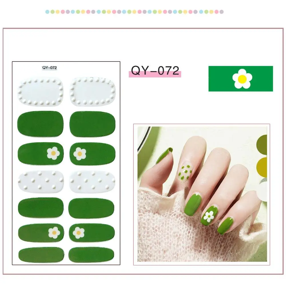 3D Flower Heart Full Cover Nail Art Stickers Self-adhesive Decal Manicure Decor | Красота и здоровье