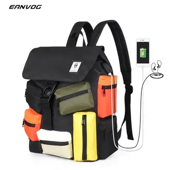 

Cool Anti-theft Boy Girl USB Charging Backpack Laptop Notebook Travel School Bag Simple Men Women's Wild Backpack