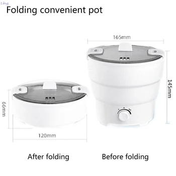 

Mini Cooker Lunch Box Electric Heated Skillet Voltage 110-220V Collapsible Cook Y98B