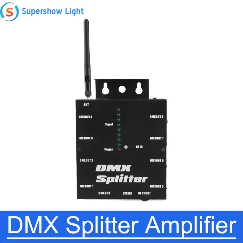 8 способ Беспроводной DMX 512 3 контактный изолированный сплиттер усилитель с