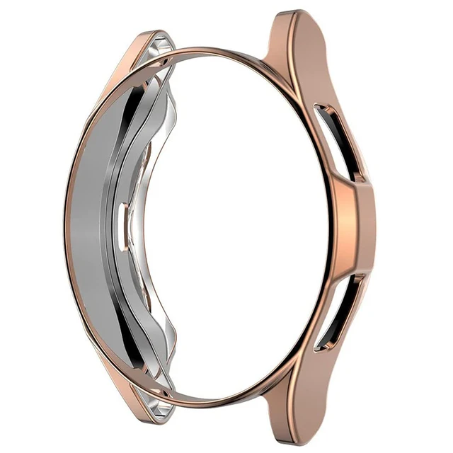 Funda de Tpu para Galaxy Watch 4,46mm 42mm,funda protectora de silicona para Samsung Galaxy Watch 4,Classic, Smart Watch Case Rose Gold