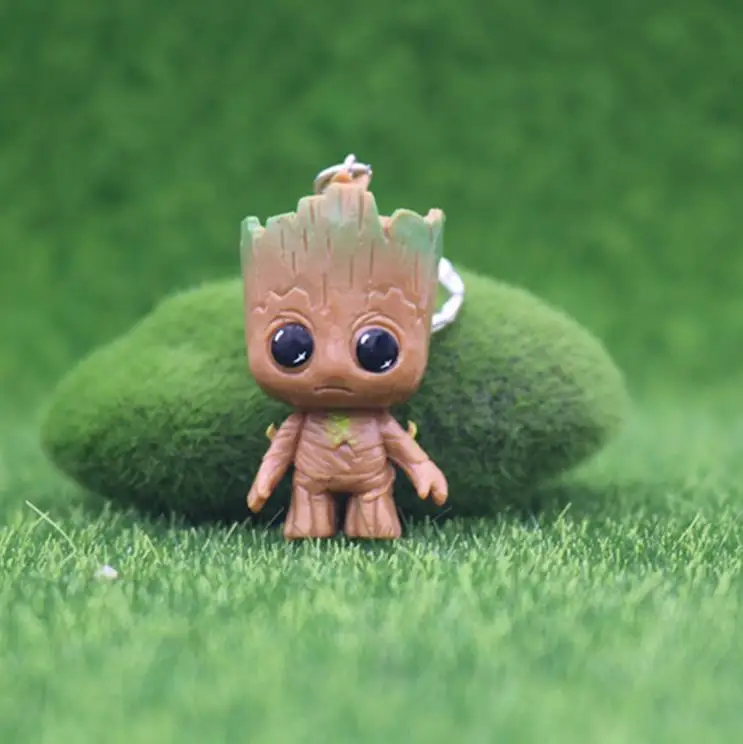 Groot сумка для ключей автомобиль милый брелок для ключей дерево Мужская подвеска фигурный брелок подарок на день рождения микс 24 шт/партия высокого качества