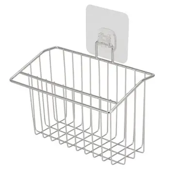 

Sink Strainer Basket Stainless Steel Sink Drain Shelf Suction Up Storage Drying Rack Multifunctional Kitchen Sink Organizer