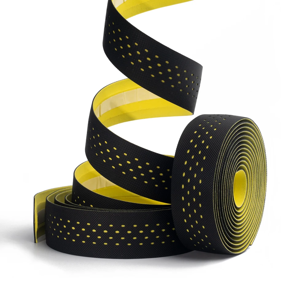 Bolany Road Bike Handlebar Tape antiskid Professional Cycling Damping Anti-Vibration Wrap 2pcs EVA PU Material Handle Bar Tape