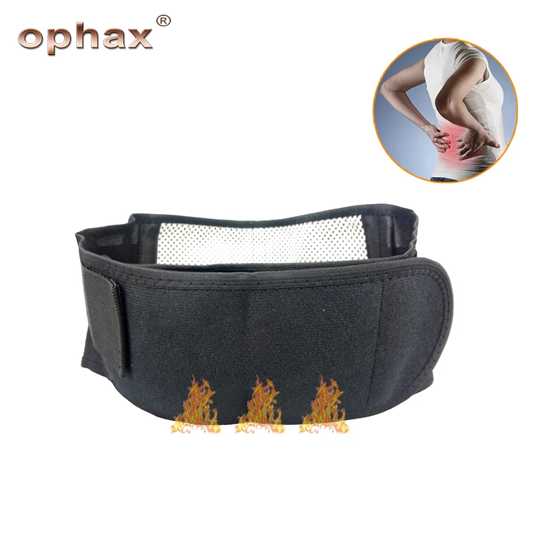 

OPHAX Adjustable Self Heating Magnetic Therapy Waist Back Brace Support Tourmaline Waist Support Belt Lumbar Brace Massage Band