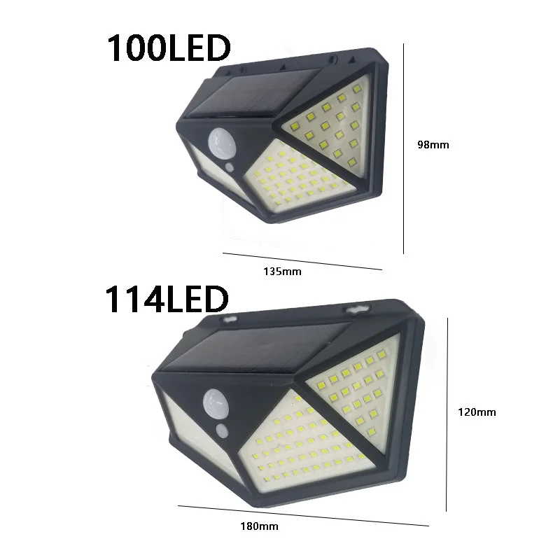 Youool 100 светодиодный светильник на солнечной батарее, Открытый PIR датчик движения, 3 режима солнечной энергии, настенный светильник, четырехсторонний водонепроницаемый садовый светильник s