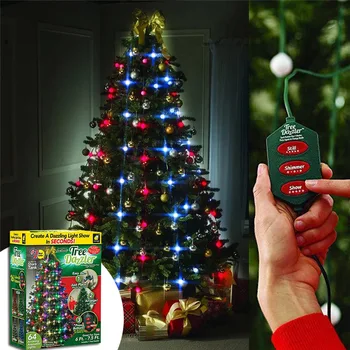

New Christmas Tree Decoration String Lights Led Bulbs Flashing Christmas Tree Dazzling Light String New Year Home Decoration