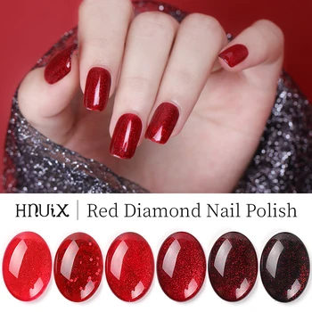 

HNUIX 7ml UV Gel nail polish Red glitter glitter soak UV Gel color varnish nail polish DIY varnish Nail art Gel lacquer